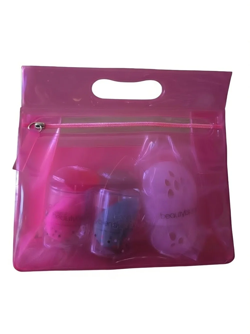 beautyblender Pink Travel Sponge Set with Clear Pink Pouch